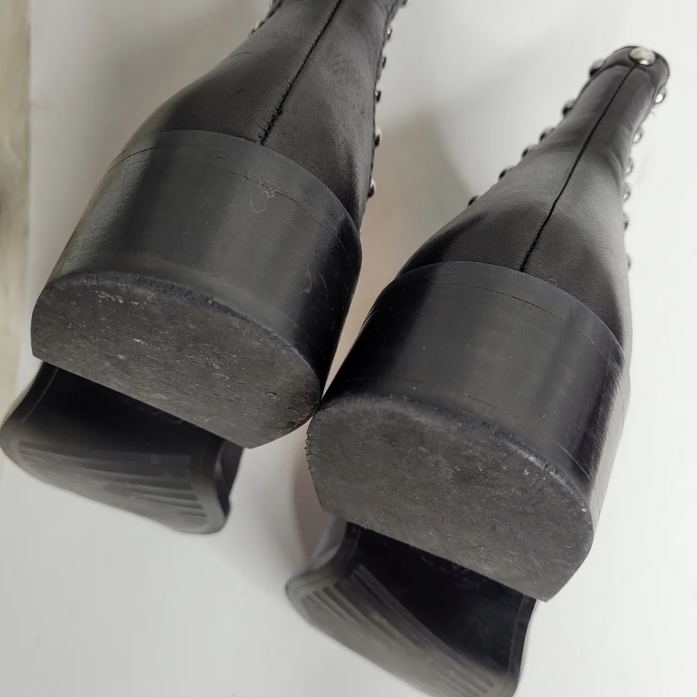 Zara Black Studded Booties - Picture 8 of 13